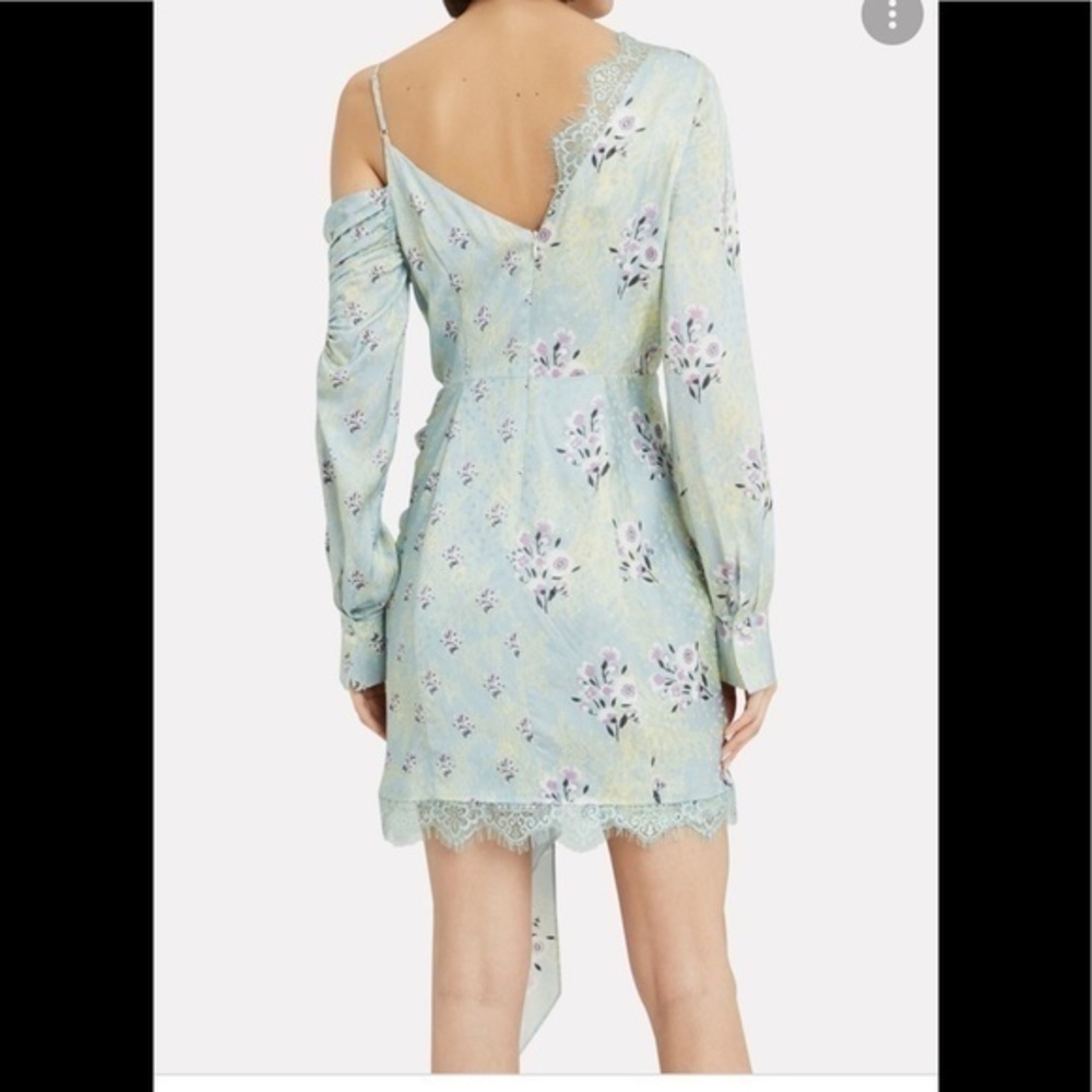 Self portrait floral asymmetric crepe dress - Picture 2 of 10